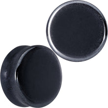 Load image into Gallery viewer, Natural Black Hematite Stone Saddle Plug Set