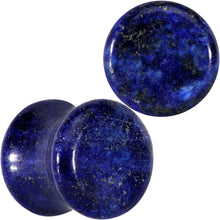 Load image into Gallery viewer, Natural Blue Lapis Stone Saddle Plug Set