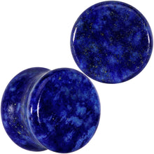 Load image into Gallery viewer, Natural Blue Lapis Stone Saddle Plug Set