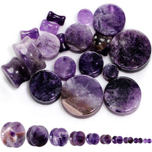 Load image into Gallery viewer, Natural Purple Amethyst Stone Saddle Plug Set