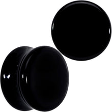 Load image into Gallery viewer, Natural Black Agate Stone Saddle Plug Set