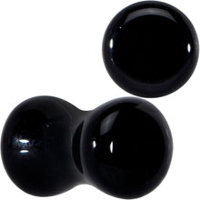 Load image into Gallery viewer, Natural Black Agate Stone Saddle Plug Set
