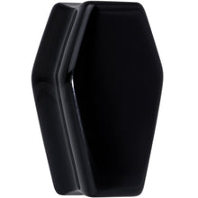 Load image into Gallery viewer, Black Obsidian Coffin Halloween Double Flare Plug Set