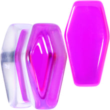 Load image into Gallery viewer, Aurora Purple Cloudy Quartz Stone Coffin Double Flare Plug Set