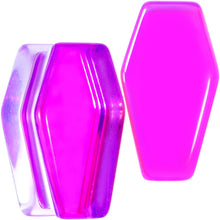 Load image into Gallery viewer, Aurora Purple Cloudy Quartz Stone Coffin Double Flare Plug Set