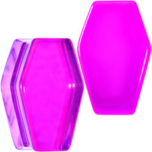 Load image into Gallery viewer, Aurora Purple Cloudy Quartz Stone Coffin Double Flare Plug Set