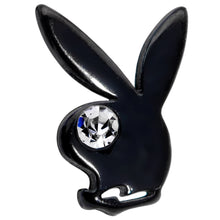 Load image into Gallery viewer, 16G 1/4 Licensed Playboy Clear CZ Black Internal Thread Labret