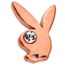 Load image into Gallery viewer, 16G 5/16 Licensed Playboy CZ Rose Gold Tone Internal Thread Labret