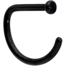 Load image into Gallery viewer, 18G 5/16 Black Grade 23 Titanium D Shape Nose Hoop