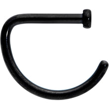 Load image into Gallery viewer, 18G 5/16 Black Grade 23 Titanium D Shape Nose Hoop