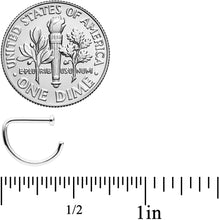 Load image into Gallery viewer, 18G 5/16 Grade 23 Titanium D Shape Nose Hoop