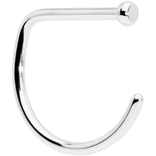 Load image into Gallery viewer, 18G 3/8 G23 Implant Grade Titanium D Shape Nose Hoop