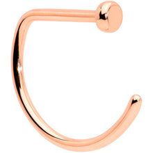 Load image into Gallery viewer, 20G 5/16 Rose Gold Tone Implant Grade Titanium D Shape Nose Hoop