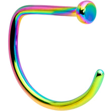 Load image into Gallery viewer, 20G 5/16 Rainbow Implant Grade Titanium D Shape Nose Hoop