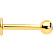 Load image into Gallery viewer, 16G 5/16 Aurora Gem Gold Tone Press Fit Labret Monroe Tragus