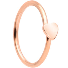 Load image into Gallery viewer, 20G 5/16 Rose Gold Tone Have A Heart Valentines Day Nose Hoop