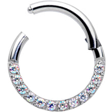 Load image into Gallery viewer, 16G 5/16 Aurora Gem Paved Elegance Hinged Segment Ring