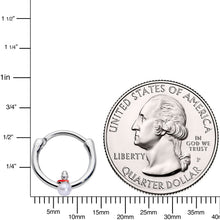 Load image into Gallery viewer, 16G 3/8 White Orb Pearlescent Snowman Christmas Cartilage Clicker