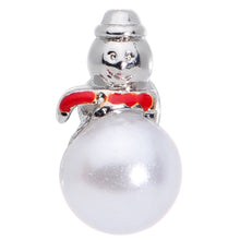 Load image into Gallery viewer, 16G 5/16 Pearlescent Orb Snowman Christmas Labret Monroe Tragus