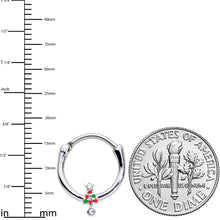 Load image into Gallery viewer, 16G 3/8 Clear Red Green Gem Christmas Tree Cartilage Clicker