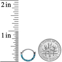 Load image into Gallery viewer, 16G 5/16 Aqua Gem Paved Cartilage Clicker