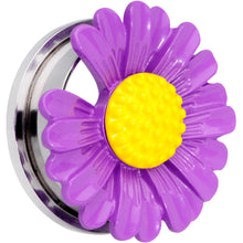 Load image into Gallery viewer, Purple Daisy Flower Screw Fit Plug Set