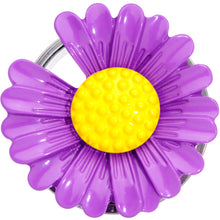 Load image into Gallery viewer, Purple Daisy Flower Screw Fit Plug Set