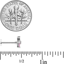 Load image into Gallery viewer, 16G 5/16 Pink Gem Pretty Petals Flower Labret Monroe Tragus