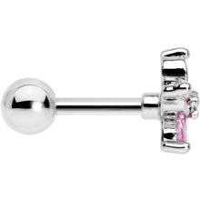 Load image into Gallery viewer, 16G 1/4 Pink Gem Pretty Petals Flower Cartilage Tragus Earring