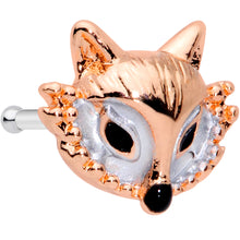 Load image into Gallery viewer, 20G 1/4 Rose Gold Tone Fashion Fox Nose Bone
