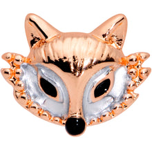 Load image into Gallery viewer, 20G 1/4 Rose Gold Tone Fashion Fox Nose Bone