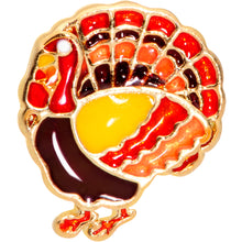 Load image into Gallery viewer, 20G 5/16 Gold Tone Turkey Thanksgiving Nose Hoop