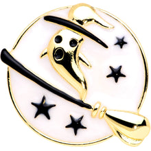 Load image into Gallery viewer, White Witch Ghost Broom Halloween Double Flare Plug Set