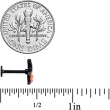Load image into Gallery viewer, 16G 5/16 Black Cat Surprise Pumpkin Halloween Labret Tragus