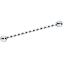 Load image into Gallery viewer, 14G White Faux Opal Ball Ends Industrial Barbell 35mm