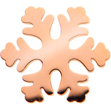 Load image into Gallery viewer, Rose Gold Tone Winter Snowflake Christmas Barbell Tongue Ring