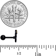 Load image into Gallery viewer, 16G 1/4 Black Hat Sad Ghost Halloween Cartilage Tragus Set of 3