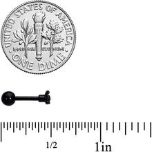 Load image into Gallery viewer, 16G 1/4 Gold Tone Black Cat Halloween Cartilage Tragus Set of 3