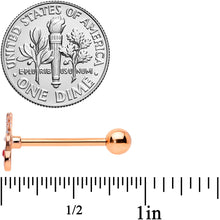 Load image into Gallery viewer, Rose Gold Tone Reindeer Red Nosed Christmas Barbell Tongue Ring