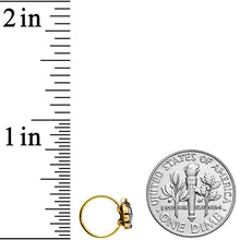 Load image into Gallery viewer, 20G 5/16 Clear Blue Gem Gold Tone Heirloom Teardrop Nose Hoop