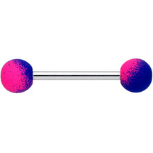 Load image into Gallery viewer, Pink Blue Ombre Soft Finish Barbell Tongue Ring