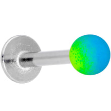 Load image into Gallery viewer, 16G 5/16 Yellow Blue Ombre Soft Finish Labret Monroe Tragus