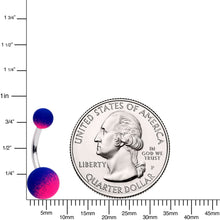 Load image into Gallery viewer, Pink Blue Ombre Soft Finish Belly Ring