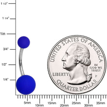 Load image into Gallery viewer, Bright Blue Soft Finish Belly Ring