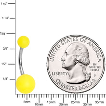 Load image into Gallery viewer, Brilliant Yellow Soft Finish Belly Ring