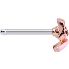 Load image into Gallery viewer, 20G 1/4 Pink Gem Pink Pretty Bow Nose Bone