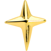 Load image into Gallery viewer, 16G 1/4 Gold Tone Simple Cross Labret Monroe Tragus