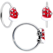 Load image into Gallery viewer, 20G 5/16 Clear Gem Snowflake Stocking Nose Bone Hoop Set of 3