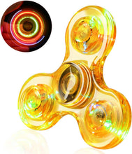 Load image into Gallery viewer, 3-Pack: LED Fidget Spinner – Light Up Spin and Glow in the Dark Sensory Toy