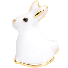 Load image into Gallery viewer, 16G 5/16 White Easter Bunny Rabbit Labret Monroe Tragus
